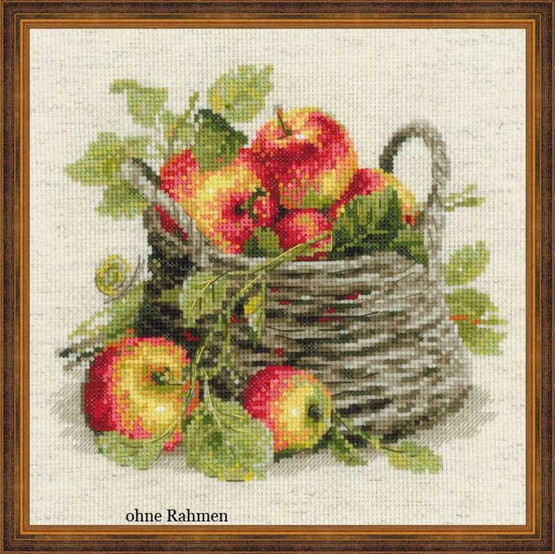 Riolis Ripe Apples Counted Cross Stitch Kit-11.75x11.75 10 Count - Image 1